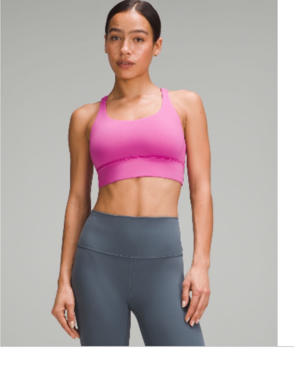lululemon Energy
Longline Bra *Medium Support *
Colour Pow Pink Tone size 12